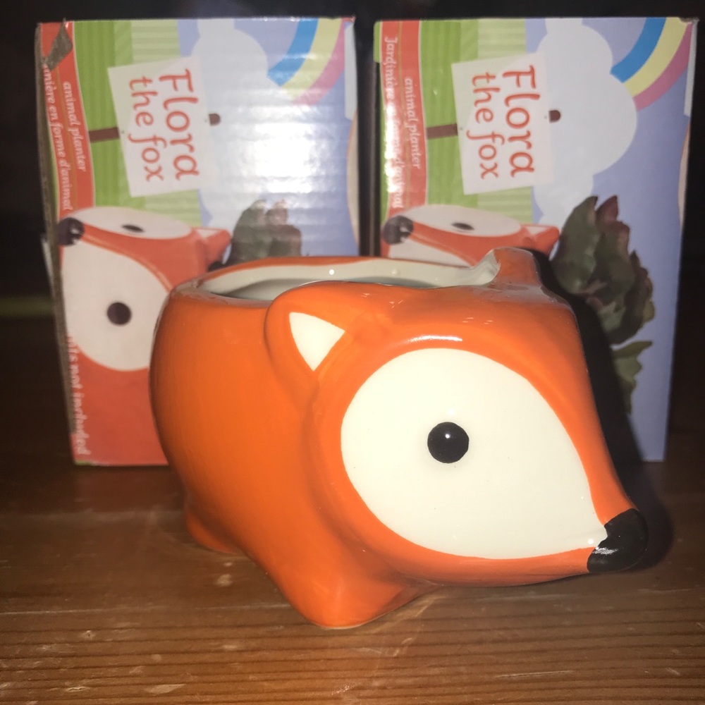 2/$20 Small Fox Ceramic Planter - Picture 2 of 12